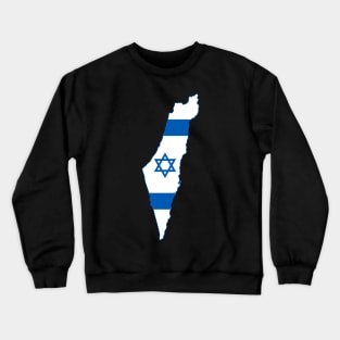 Israel Map Israeli flag Crewneck Sweatshirt